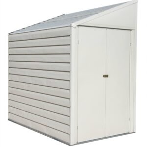 Arrow Yardsaver Steel Storage Shed Pent Roof Eggshell