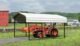 Steel Carport 10 x 15 x 7 ft. Galvanized Black/Eggshell - Image 3