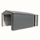 Duramax Imperial Metal Garage Dark Gray with White Trim 12x20 - Image 2