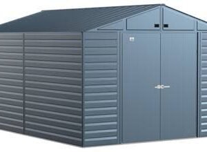Arrow Select Steel Storage Shed, 10×14, Blue Grey