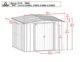 Arrow Classic Steel Storage Shed, 8x8, Sage Green - Image 4