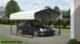Steel Carport 10 x 20 x 7 ft. Galvanized Black/Eggshell - Image 4