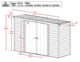 Arrow Select Steel Storage Shed, 10x4, Flute Grey - Image 6