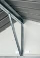 EZEE Shed Steel Storage 10 x 8 ft. Galvanized Extra High Gable Charcoal with Cream Trim - Image 5