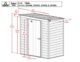 Arrow Select Steel Storage Shed, 6x4, Blue Grey - Image 2