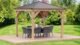 Yardistry Meridian Gazebo with Cedar Wood & Aluminum Roof (10 ft. x 10 ft.)