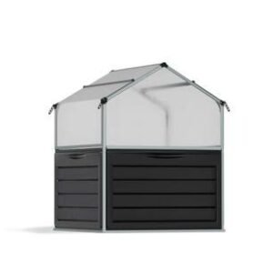Canopia by Palram Plant Inn 4 ft. x 4 ft. Greenhouse Kit – Silver Structure & Clear Panels