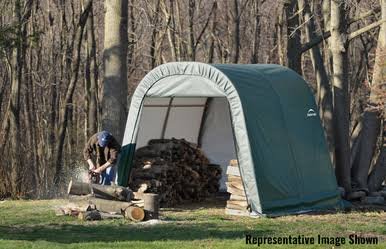 ShelterCoat 10 x 16 ft. Wind and Snow Rated Garage Round Green STD ShelterCoat 10 x 16 ft. Wind and Snow Rated Garage Round Green STD
