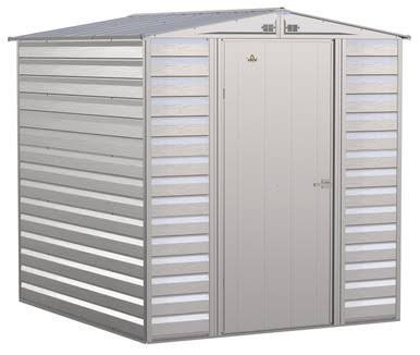 Arrow Select Steel Storage Shed, 6×7, Flute Grey Arrow Select Steel Storage Shed, 6×7, Flute Grey