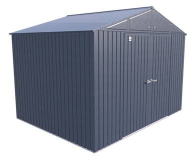 Arrow Elite Steel Storage Shed, 10×8, Blue Grey Arrow Elite Steel Storage Shed, 10×8, Blue Grey