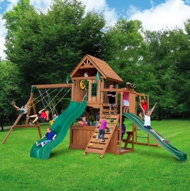 Swing-N-Slide Super Knightsbridge Wood Complete Play Set Swing-N-Slide Super Knightsbridge Wood Complete Play Set