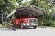 Steel Carport 12 x 20 x 7 ft. Galvanized Black/Eggshell - Image 5
