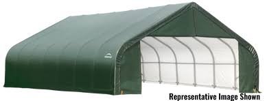 ShelterCoat Garage 28 x 28 x 20 ft. Peak Standard Green ShelterCoat Garage 28 x 28 x 20 ft. Peak Standard Green