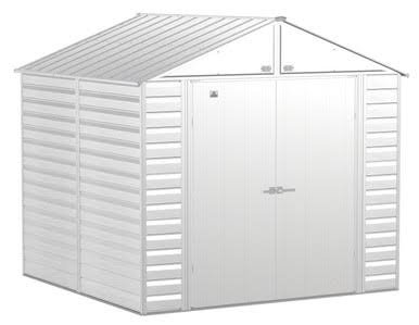 Arrow Select Steel Storage Shed, 8×8, Flute Grey