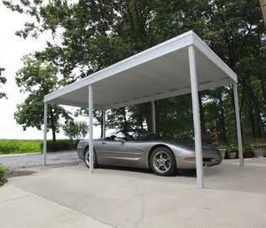 Freestanding Carport/Patio Cover 10 x 20 ft. Eggshell
