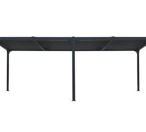 Novara XL Aluminum Louvered Pergola in Gray (12 ft. x 20 ft.)