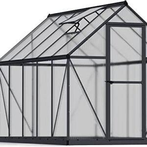 Canopia by Palram Mythos 6 ft. x 10 ft. Greenhouse Kit – Silver Structure & Twinwall Panels