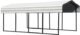 Steel Carport 10 x 20 x 7 ft. Galvanized Black/Eggshell - Image 11