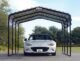 Steel Carport 10 x 15 x 7 ft. Galvanized Black/Eggshell - Image 2