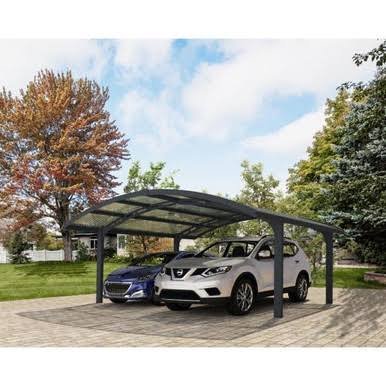 Canopia By Palram Arizona Double Wings 16ft. x 19 ft. Carport Kit – Grey Structure & Corrugated Solar Grey Panels Canopia By Palram Arizona Double Wings 16ft. x 19 ft. Carport Kit – Grey Structure & Corrugated Solar Grey Panels