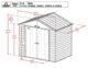 Arrow Select Steel Storage Shed, 8x6, Charcoal - Image 7