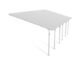 Canopia by Palram Feria 13 ft. x 28 ft. Patio Cover Kit – White, Clear Twin Wall