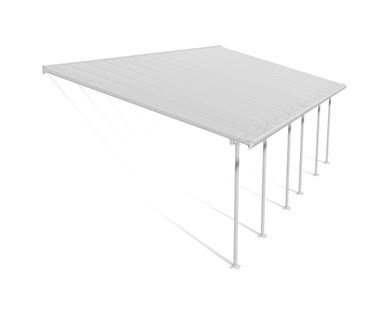 Canopia by Palram Feria 13 ft. x 28 ft. Patio Cover Kit – White, Clear Twin Wall Canopia by Palram Feria 13 ft. x 28 ft. Patio Cover Kit – White, Clear Twin Wall
