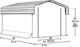 Arrow Enclosure Kit for Arrow Carport, 12 ft. x 20 ft. Gray - Image 2