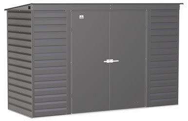 Arrow Select Steel Storage Shed, 10×4, Charcoal Arrow Select Steel Storage Shed, 10×4, Charcoal