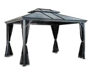 Sojag Ventura II Gazebo 10’x12′ with Steel Roof