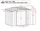 Arrow Classic Steel Storage Shed, 8x6, Charcoal - Image 4