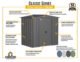 Arrow Classic Steel Storage Shed, 6x5, Charcoal - Image 5