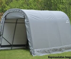ShelterCoat 8 x 16 ft. Wind and Snow Rated Garage Round Gray STD