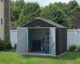 EZEE Shed Steel Storage 10 x 8 ft. Galvanized Extra High Gable Charcoal with Cream Trim - Image 6