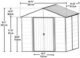 Ironwood Steel Hybrid Shed Kit 8 x 8 ft. Galvanized Anthracite - Image 3
