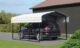 Steel Carport 10 x 15 x 7 ft. Galvanized Black/Eggshell - Image 4