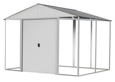 Ironwood Steel Hybrid Shed Kit 10 x 8 ft. Galvanized Cream Ironwood Steel Hybrid Shed Kit 10 x 8 ft. Galvanized Cream