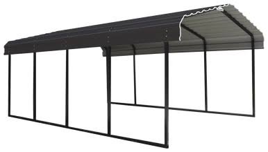 Steel Carport 12 x 20 x 7 ft. Galvanized Black/Charcoal, Snow Rated (35 PSF) Steel Carport 12 x 20 x 7 ft. Galvanized Black/Charcoal, Snow Rated (35 PSF)