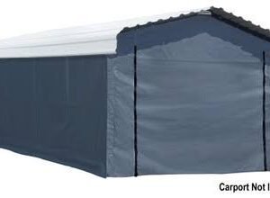 Arrow Enclosure Kit for Arrow Carport, 12 ft. x 20 ft. Gray