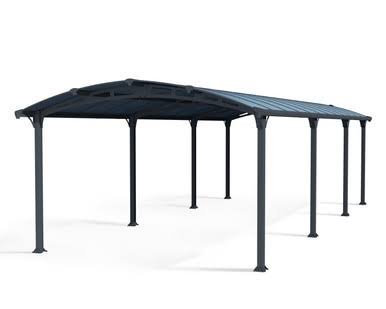 Canopia by Palram Arcadia 12 ft. x 28 ft. Carport Kit – Grey Structure & Twin Wall Panels Canopia by Palram Arcadia 12 ft. x 28 ft. Carport Kit – Grey Structure & Twin Wall Panels