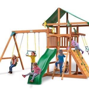 Gorilla Playsets Outing w/ Trapeze Bar Swing Set