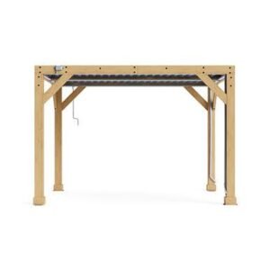 Yardistry 10′ x 12′ Meridian Wood Room with Louvered Roof