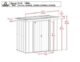 Arrow Classic Steel Storage Shed, 6x4, Blue Grey - Image 2