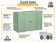Arrow Classic Steel Storage Shed, 8x4, Blue Grey - Image 5