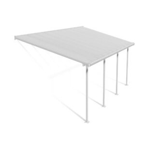 Canopia by Palram Feria 10 ft. x 20 ft. Patio Cover Kit – Grey Structure & Clear Twin Wall Panels