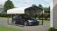 Steel Carport 10 x 15 x 7 ft. Galvanized Black/Eggshell - Image 5