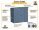 Arrow Classic Steel Storage Shed, 6x4, Blue Grey - Image 3