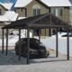 Sojag Samara 12 ft x 20 ft Dark Grey Carport - Image 2