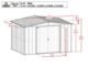 Arrow Classic Steel Storage Shed, 10x8, Flute Grey - Image 6