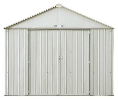 EZEE Shed Steel Storage 10 x 8 ft. Galvanized Extra High Gable Cream EZEE Shed Steel Storage 10 x 8 ft. Galvanized Extra High Gable Cream